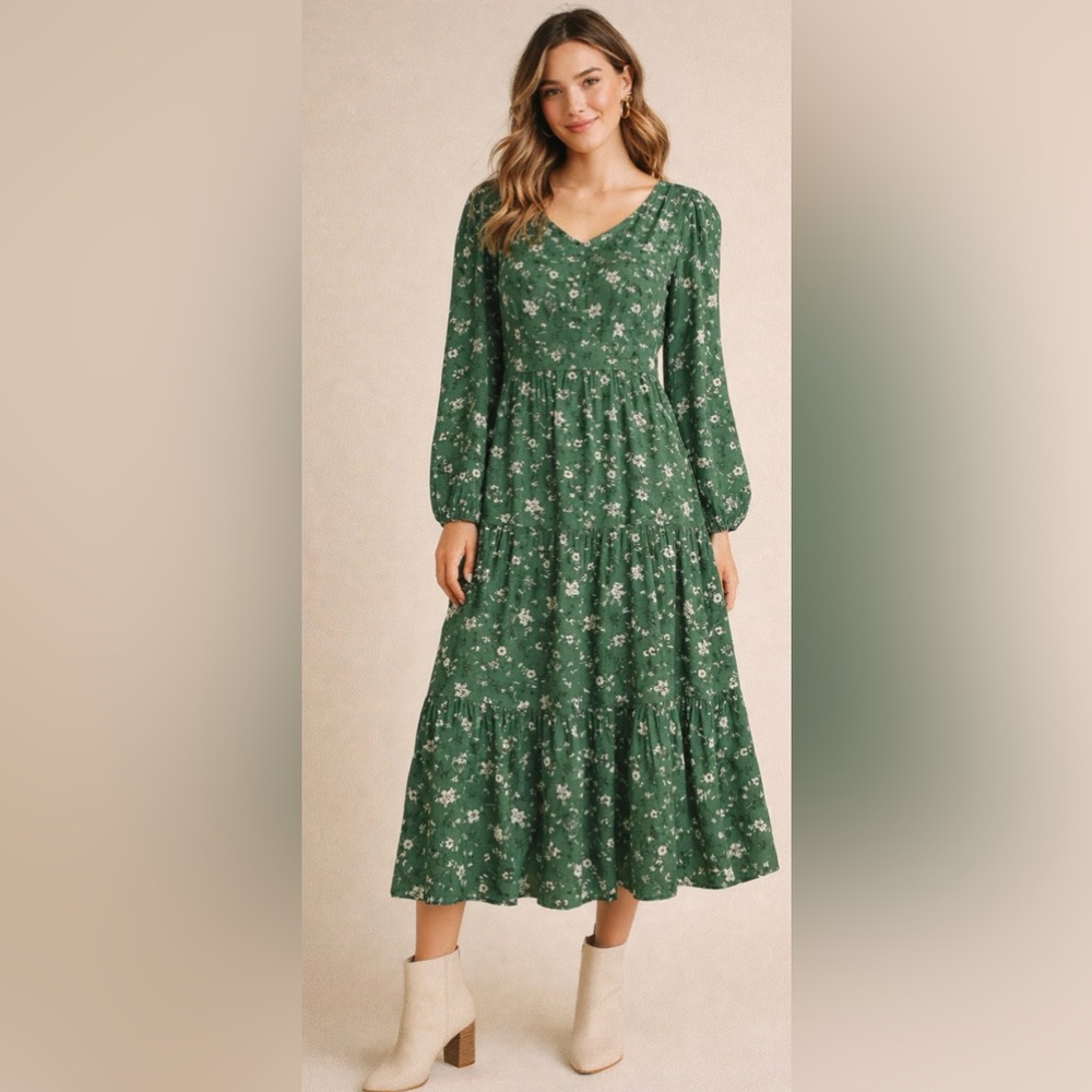 Bohme Floral Green Dress